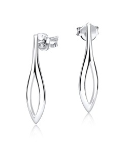 Contemporary Style Drop Silver Earring STS-3378